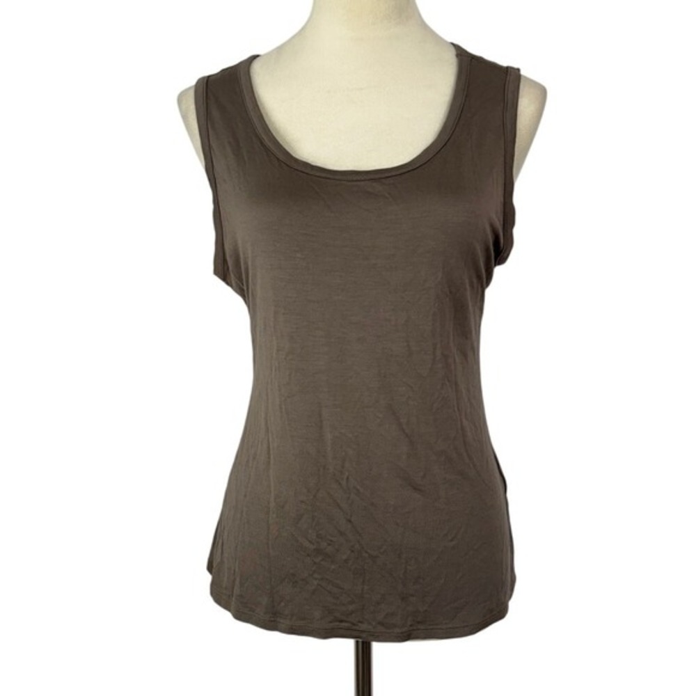 Armani Collezioni Tank Top Sleeveless Casual Everyday Italy Brown Womens Size 10